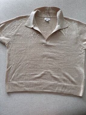 J. Crew Short Sleeve Polo Linen/Viscose blend, Size Medium